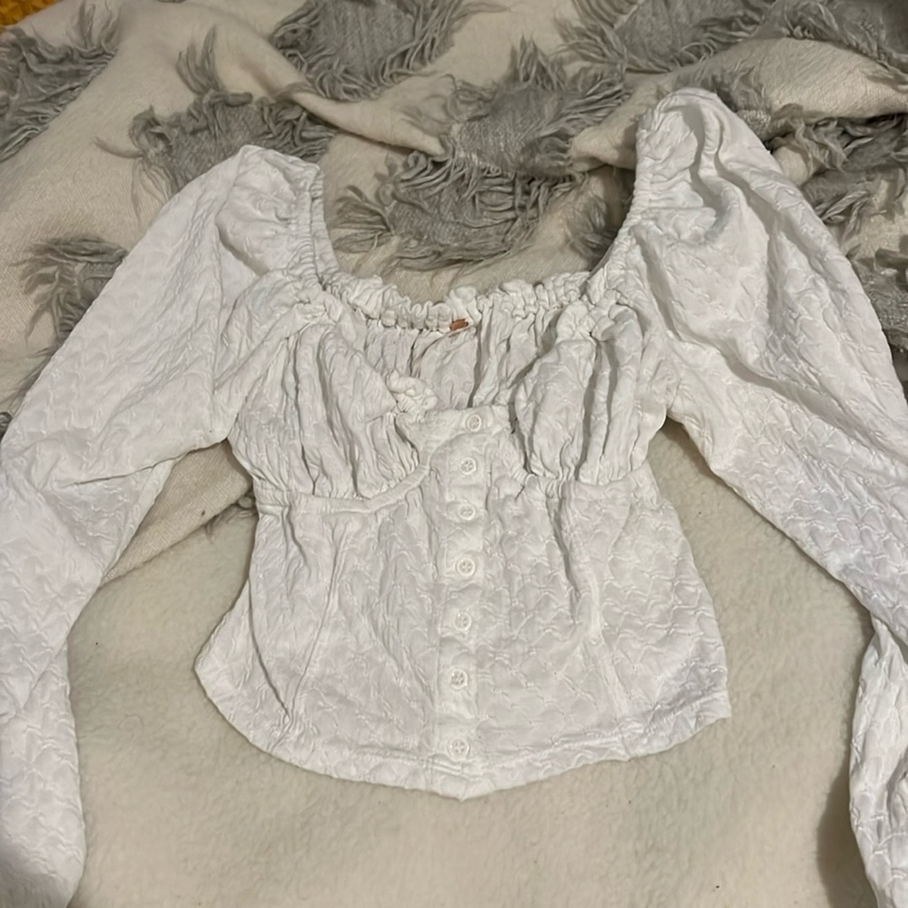 Free people long sleeve bustier top